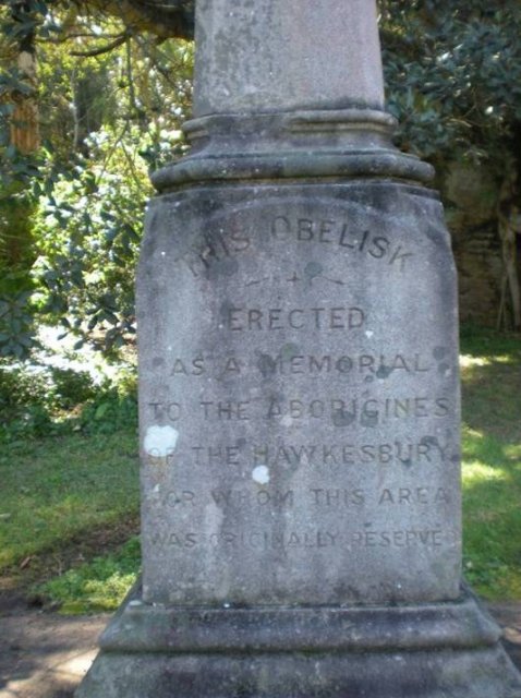 Plaque in memory of residents of the Sackville Reserve, Hawkesbury River